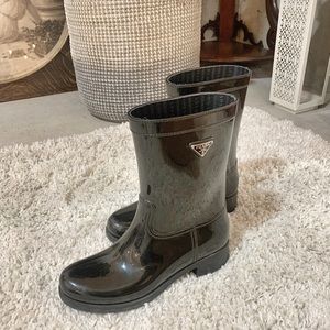 PRADA RAIN BOOTS • size 39 women’s • gently used & in good condition no box